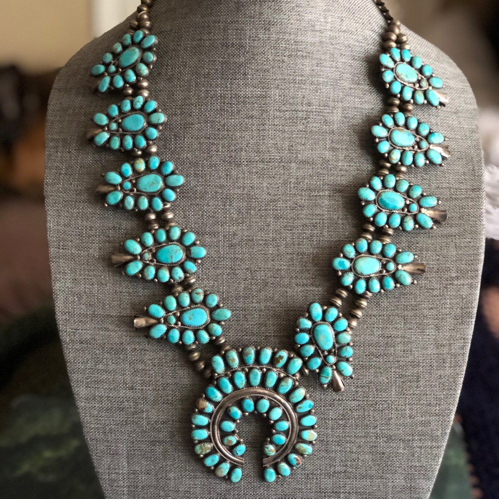 Turquoise Squash Blossom